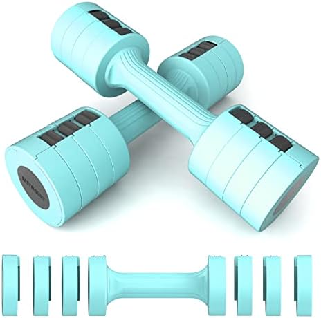 EAST MOUNT Adjustable Dumbbell Set of 2,Hand Weights Sets for Women, 4 Kinds of Weight Adjustment 2lb 3lb 4lb 5lb,Suitable for Women to Fitness at Home.…