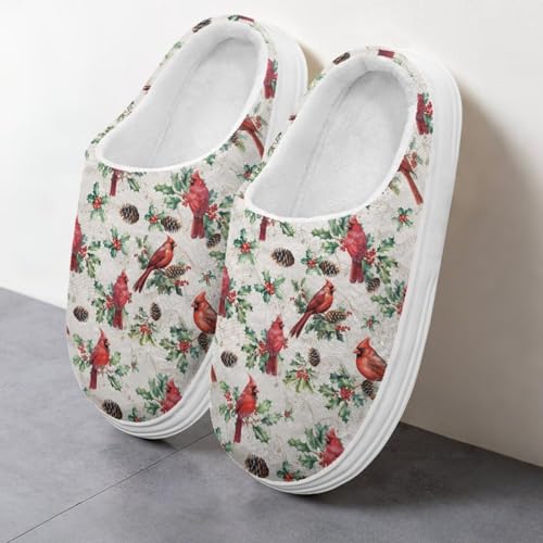 Christmas Theme Memory Foam Warm House Shoes Platform Slippers for Indoor Outdoor Fuzzy Slippers for Winter4