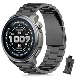 CHULN Metallo Cinturino Compatibile con Amazfit Balance/Balance 2/Acive Max/Bip 6/Bip 5/Cheetah/Cheetah Pro, 22mm Ajustable Cinturino in Acciaio Inossidabile per Smartwatch.(No host)