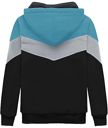 Image of SWISSWELL Boys Fleece Jacket Long Sleeve Sherpa Lined Zip Up Hoodies Soft Warm Sweatshirt Outerwear for Kids 6-15 Years