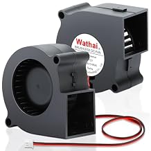 Wathai 12V DC Centrifugal Blower Fan 60mm x 28mm 2 Inch Squirrel Cage Turbo Cooling Fan High Speed for Car Amp, 3D Printer, RV Fridge, PC, Humidifier