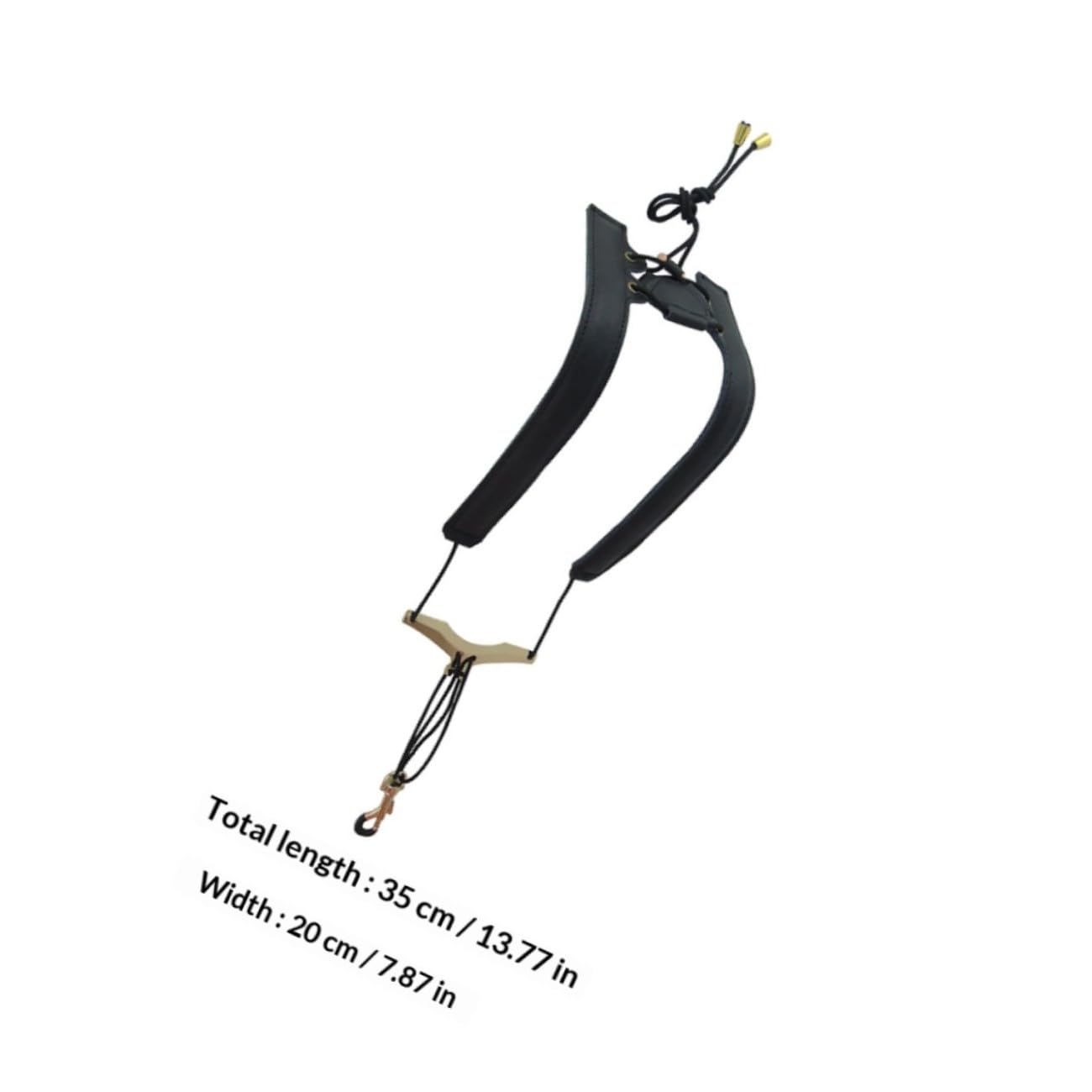 Mipcase Verstellbarer Saxophon schultergurt aus Echtem Leder Weicher Saxophon halsriemen Entlastet Nacken Kompatibel mit Alt Tenor Sopran Baritonsaxophonen Schwarz