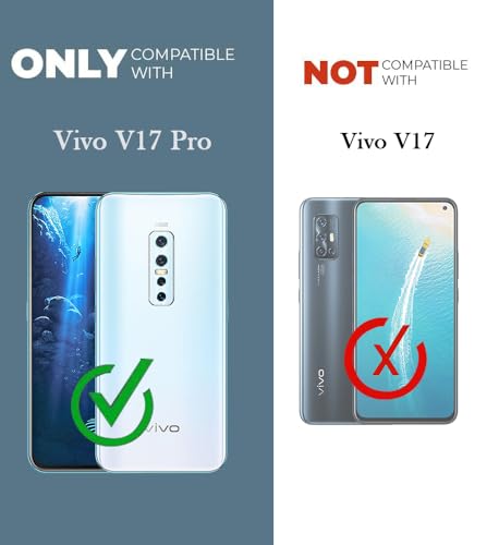 Image of Jkobi Back Cover for Vivo V17 Pro (Silicone Clear Shockproof Case with Camera Protection | Soft and Flexible | Transparent)