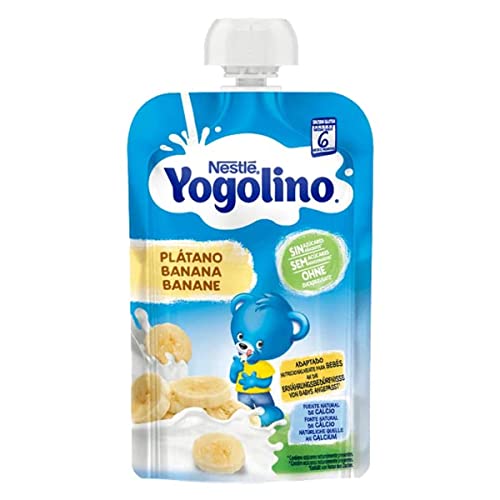 Postre lácteo infantil con puré de plátano Nestlé Yogolino bolsa 100 g