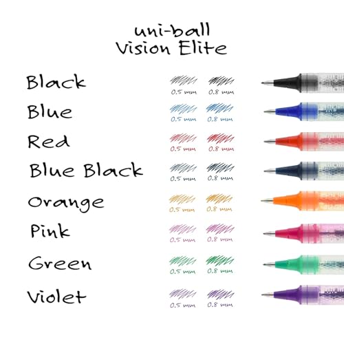 Uni-Ball Vision Elite Bolígrafo Roller Azul Punta Extra Fina miniatura 4