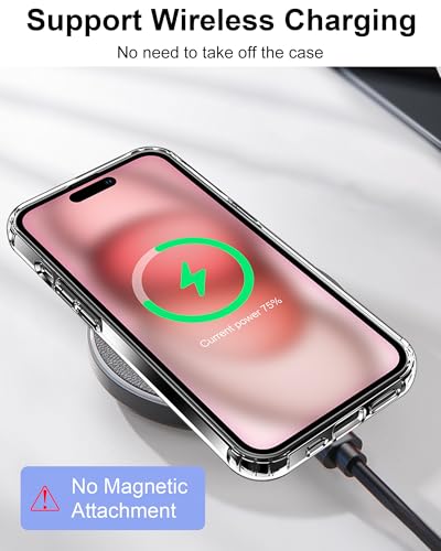 Image of HOOMIL Case for iPhone 15, Anti-Yellowing, Crystal Clear