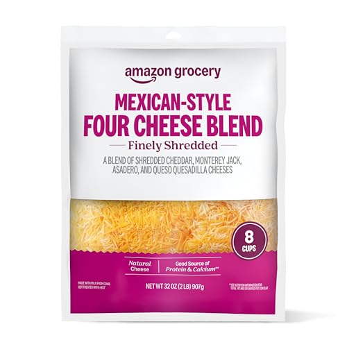 Amazon Grocery, Mexican-Style Four Cheese Blend, 32 Oz...