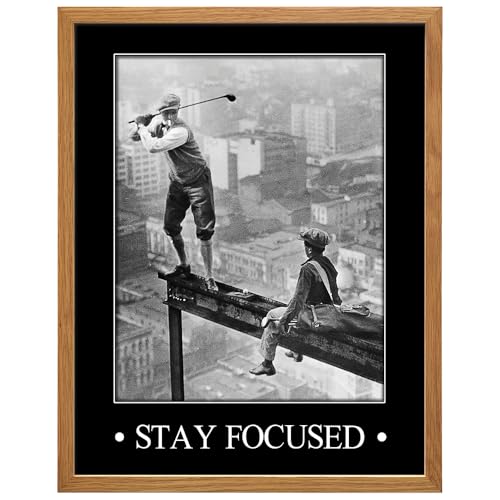 Vintage Golf Wall Art LARGE 11x14 FRAMED - Inspirational Motivational
