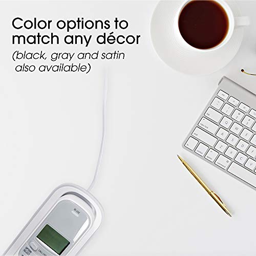 Power Gear Telephone Line Cord, 100 Feet, Phone Cord, Modular Jack Ends, Works For Phone, Modem Or Fax Machine, For Use In Home Or Office, White, 27638 #TOP4