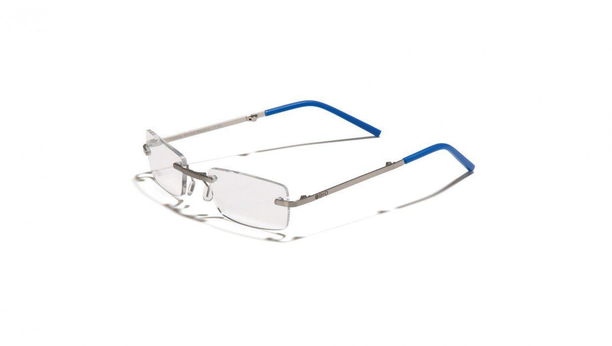 2244-75-20 B+D FOLDING READER MAT SILVR/BL +2.00