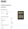 De'Longhi CA6DZ6G Cantinetta Refrigerata Vino, Da Incasso, Sotto Top, 134 Litri, 39 dB(A) 8 Ripiani In Legno, Controllo Temperatura, Luce Interna, Porta Reversibile, Colore Nero, Classe Energetica F