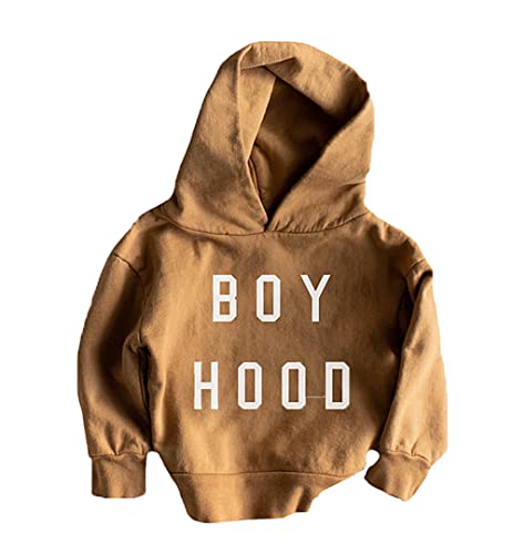 Sudadera con capucha y capucha para niños pequeños, para otoño e invierno, Marrón, 2-3 años Cover