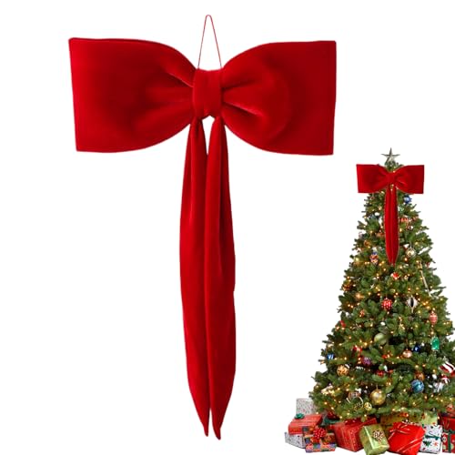 Lazo Extra Grande para Árbol de Navidad de Terciopelo Rústico Granja 2
