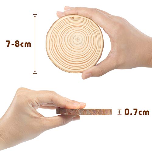 VGOODALL - Dischi di legno, 36 pezzi, per fai da