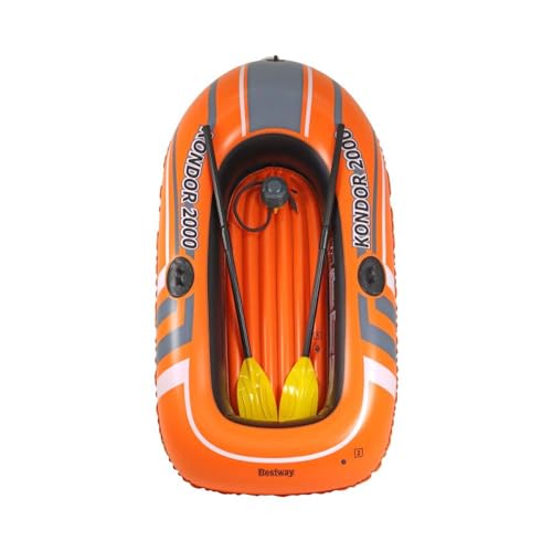 Bote inflável com 2 remos e bomba de ar - Hydro-force Raft - Belfix (Laranja)