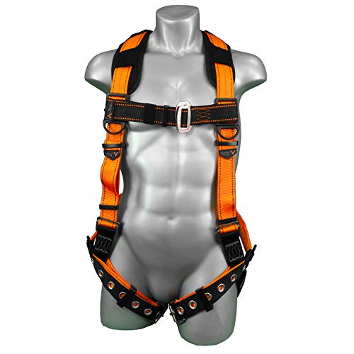 Malta Dynamics Warthog Safety Harness Fall Protection with Tongue Buckle Legs & X-Pad, Full Body Harness for Safety and Protection, Construction and Roofing Harness - OSHA/ANSI Compliant (XXL) #1