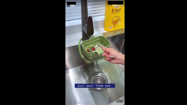 Colador para Fregadero Cocina con Filtro y Recipiente Verde miniatura 7