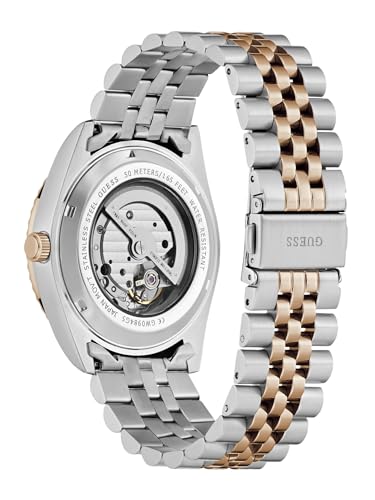 Image of GUESS Blue Round Dial Mechanical Automatic Men's Watch - GW0984G5