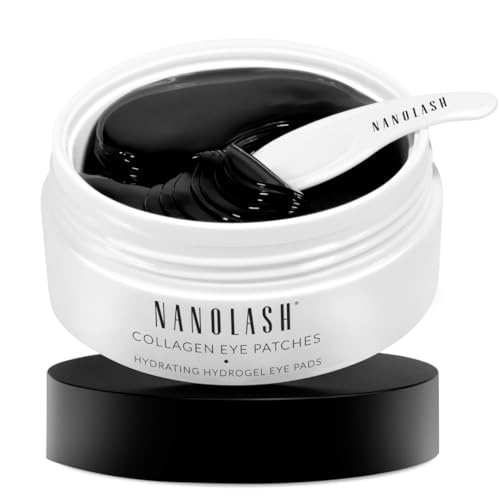 Parches de colágeno para ojos Nanolash 30 pares - parches ojos bolsas y ojeras, hidrogel parches ojos