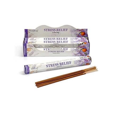 STAMFORD INC. 37113 Stress Relief Incense Sticks, 20 Sticks x 6 Packs Cover