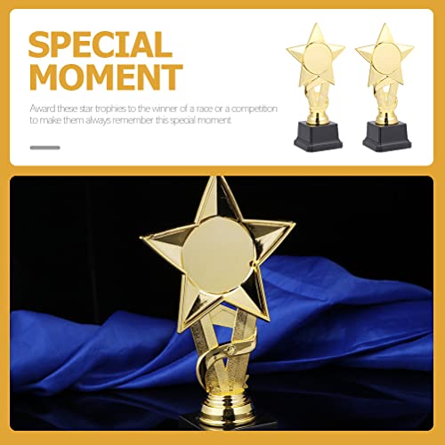 LUOZZY 2 peças troféus de estrela para crianças troféus de prêmios de plástico para crianças present