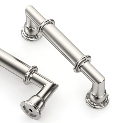 Asidrama 10 Pack 3 Inch(76mm) Brushed Satin Nickel Kitchen Cabinet Handles, Cabinet Pulls Kitchen Cabinet Hardware for Cupboard Drawer Pulls 2281