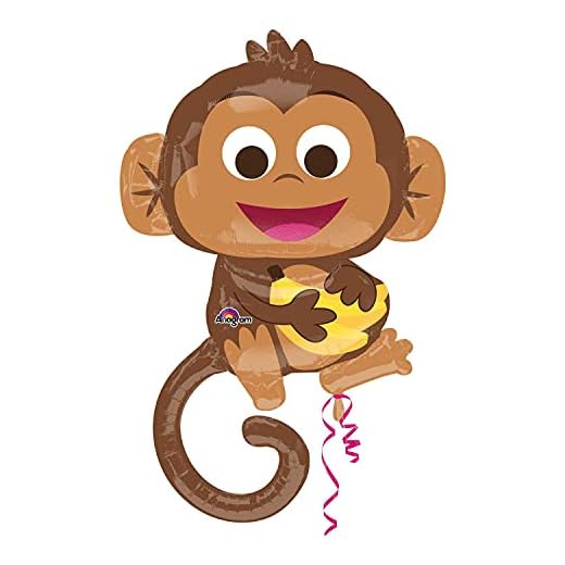 Amscan 3457301 - Globo superforma de lámina de mono feliz - 36 pulgadas