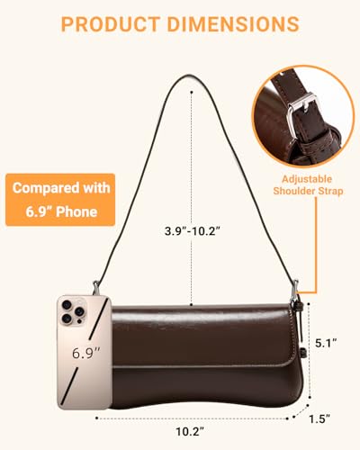 Image of Herald Small Shoulder Bag for Women, Hobo Clutch Handbag