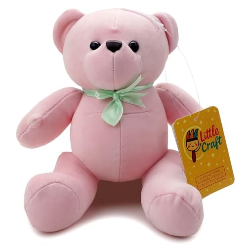 Image of Soft Pink Teddy Plush Toy for Kids Stuffed Soft Toy with Cute Hug-Friendly Plush for Babies, Toddlers & Children Safe, Lightweight & Easy to Clean (35CM)