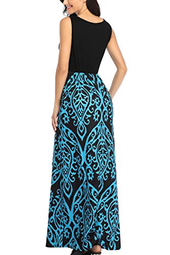 Image of Lacavocor Womens Summer Maxi Dress Tank Top Sleeveless Long Dresses