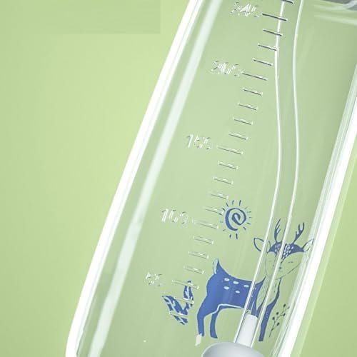 240ml Kids Milk Bottle, Silicone Leakproof with Nipple Straw, Adjustable Fast Flow for Boys Girls Indoor Outdoor Home Bedroom Living Room Hotel Travel Camping Durable Food-Grade Accessory — view 6