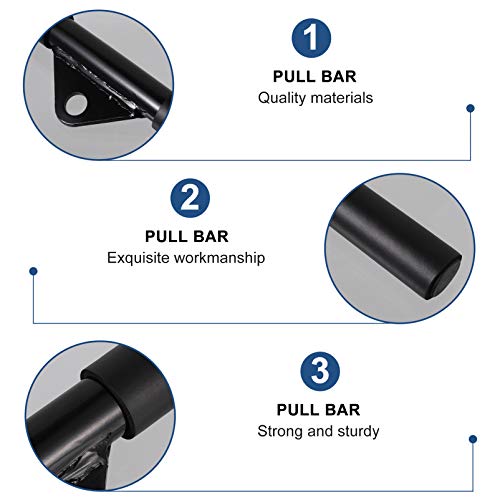 BESPORTBLE Barra de puxar para baixo, barra reta e rotativa para exercícios em casa, academia, tríce