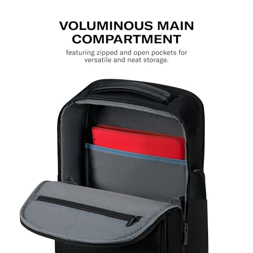 Image of Samsonite Evosight 14.1 inch Laptop Backpack | Business Backpack with Padded Laptop Compartment | Smart Sleeve | Lightweight Durable Office & Travel Bag for Men & Women | 2-Year Warranty | Navy