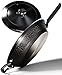 DALSTRONG 12" Frying Pan Skillet - The Avalon Series - 3 Quart - 5-Ply Copper Core - Hammered Finish - Black Cookware - w/Lid & Pot Protector