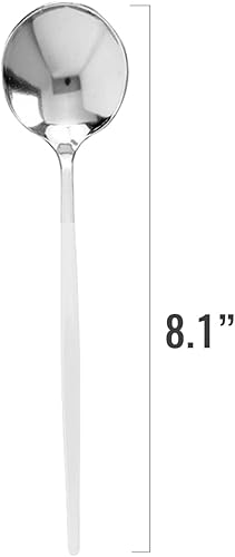 Miniatura 2 de Cubiertos de plástico desechables, cubiertos dorados resistentes, cubiertos modernos y elegantes a granel para fiestas de cumpleaños, bodas y todas