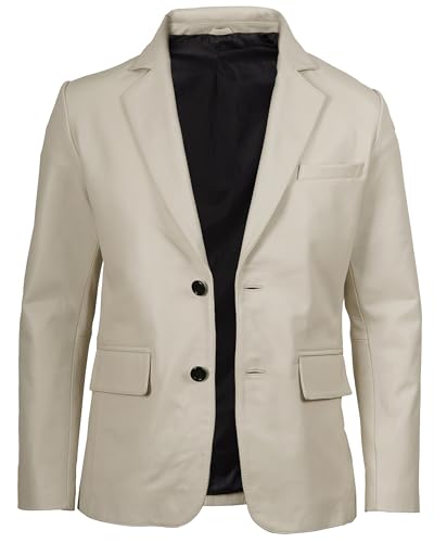 Decrum Real Leather Blazer for Men - Lambskin Coat Style Casual Mens Blazer Jacket
