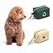 Dog Poop Bag Holder DH Designer Luxury Canvas Dog Poop Bag Dispenser, 8 x 5 x 5 cm, Fits 2 Rolls, Colors Green and Beige, Standard Dog Poop Bags Holder (Green)
