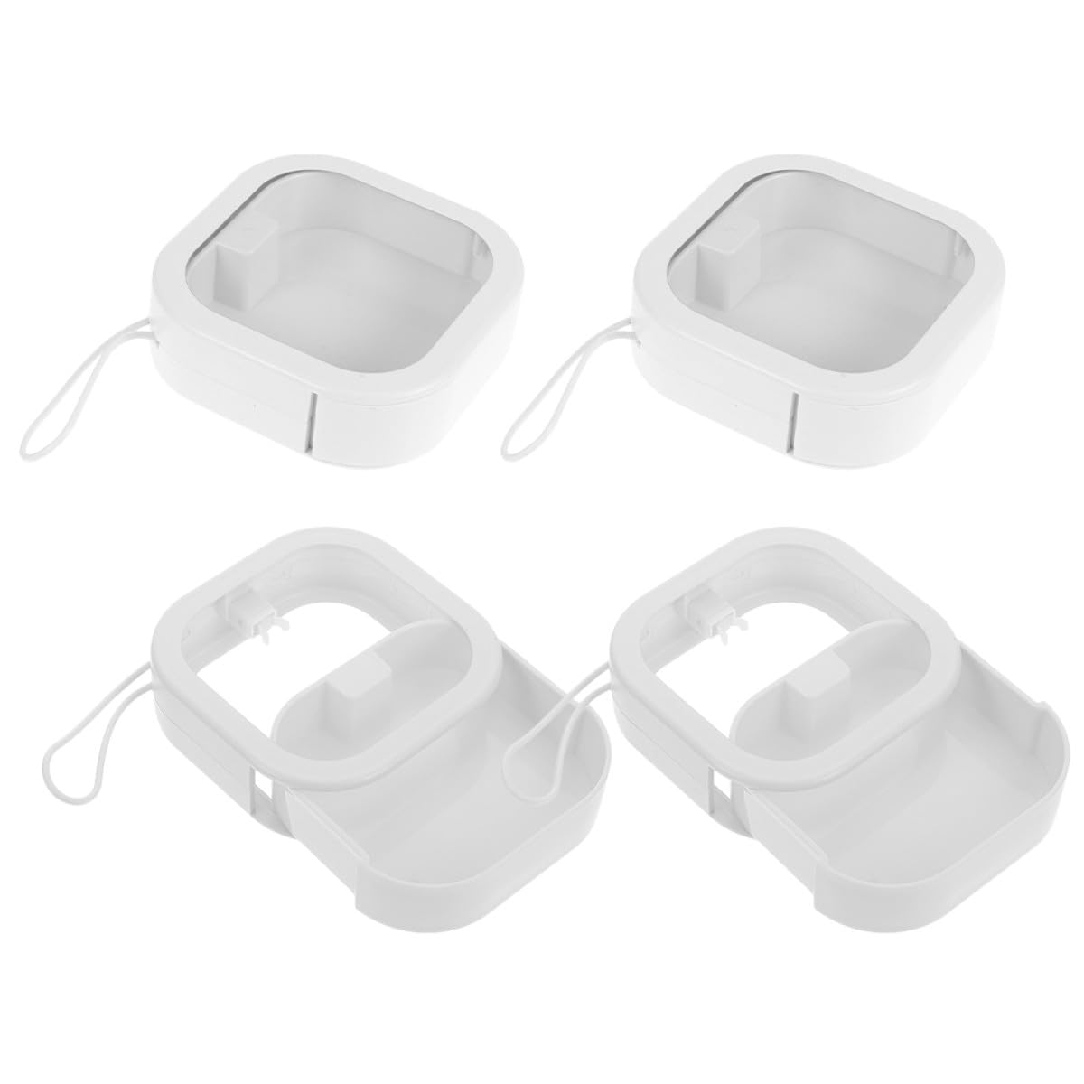 Organisateur élastiques cheveux blanc compact pour stopper la perte de bijoux