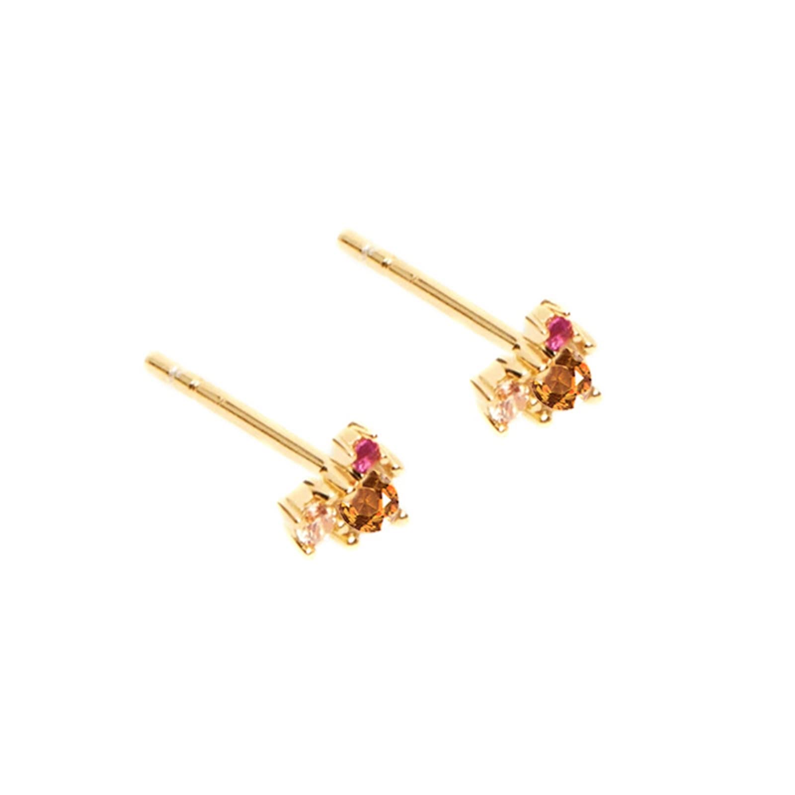 YCTTKDD 925 Silber Ohrringe Mädchen, Ohrstecker für Frauen Eleganter stapelbarer Zirkonia Bunter minimalistischer Knorpel-Piercing-Schmuck