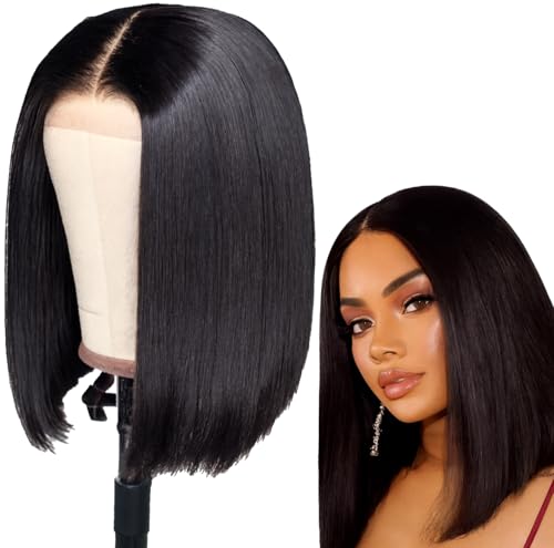 Bob Wig, Glueless Short Wigs for Black Women, Black Bob Wig 