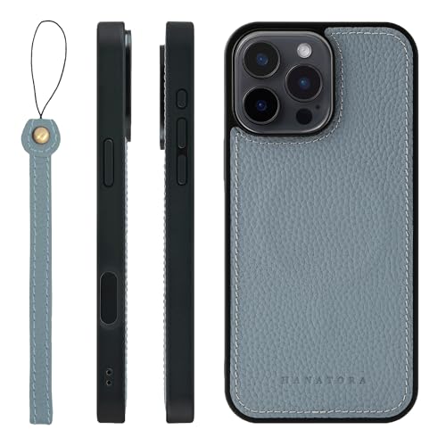 HANATORA for iPhone 16ProMax �P�[�X ���͉��P MagSafe �Ή� �{�v �ϏՌ� �o���p�[�^ �X�}�z�P�[�X �X�}�z �X�g���b�v �t�� �V�������N���U�[ �M�t�g �}�O�Z�[�t�Ή� �u���[�O���[ UMSGZ-16ProMax-Blu