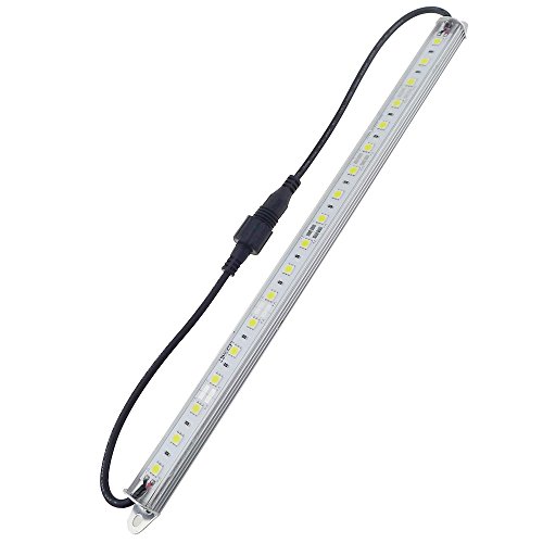 LEDENET 12" 6500K-7000K White Super Bright 18LEDs 5050 Aquarium LED Strip Lighting for Fish Tanks - Waterproof Aluminum Lighting 12V DC LED Linear Bar Lamp (Cold White, 12" Long)