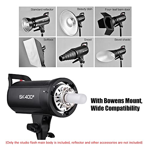 Image of Godox SK400II Professional Compact 400W Studio Flash Light Integrated GODOX 2.4G Wireless X System GN65 5600K with 150W Setting Lamp for E-Commerce Product Portrait Lifestyle Photography