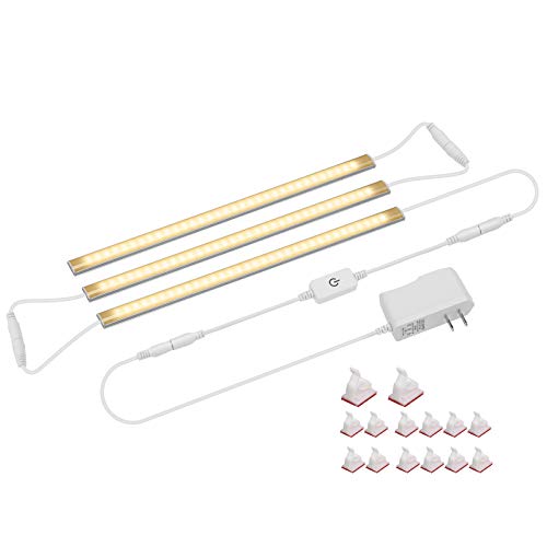 Under Cabinet Light, Plug-in Ultra-Thin Under Kitchen Counter Light Bars, 3pcs 12