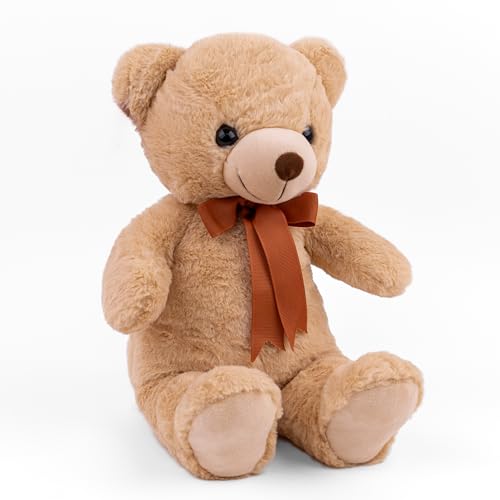 Image of Mirada Huggable Teddy Bear Soft Plush Toy | Beige Jumbo Stuffed Animal for Kids & Toddlers | Soft Toys for Kids, Teddy Bears, Soft Teddy Bear, Cuddle Toy, Cute Soft Toys, Baby Gift- 40 cm