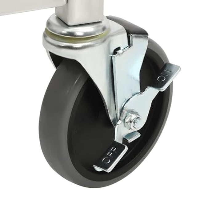 20-Tier Bun Pan Rack, Aluminum Racking Trolley Storage with Brake Wheels, Commercial Bakery Racks for Bread Dough Pizza Cooling,For Kitchen Home, Bread Baking Equipment, 26 L x 20.5 W x 69 H-iQZe6NHH