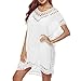 Figarge Bikini Cover Up Strandkleid Damen Sommer Strandponcho V-Ausschnitt Beachwear Strandkleider Damen Cover Up Strandkleid (Weiß) Sommer Bikini günstig Kaufen-Figarge Bikini Cover Up Strandkleid Damen Sommer Strandponcho V-Ausschnitt Beachwear Strandkleider Damen Cover Up Strandkleid (Weiß)