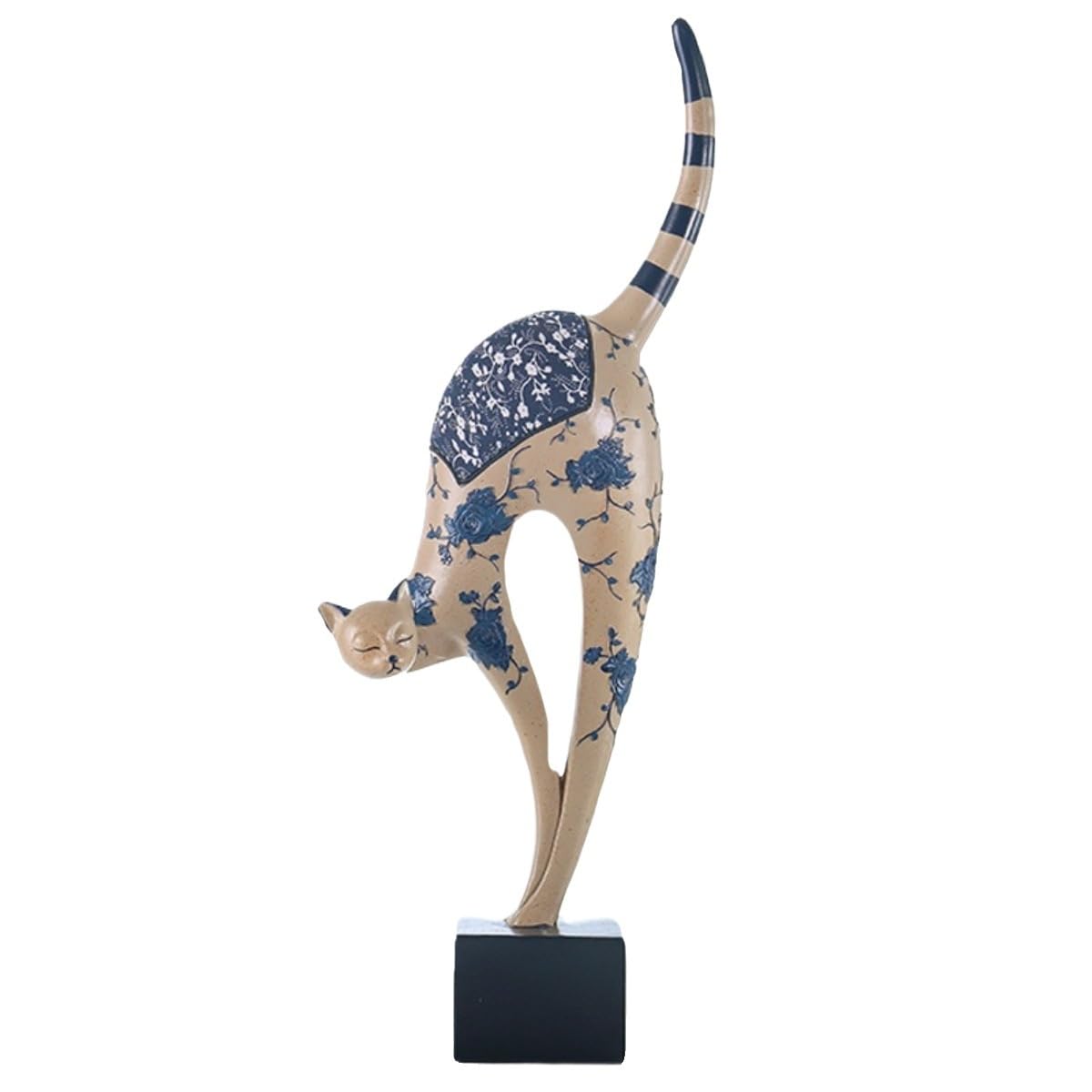 Coppia Statue Gatto Decorative