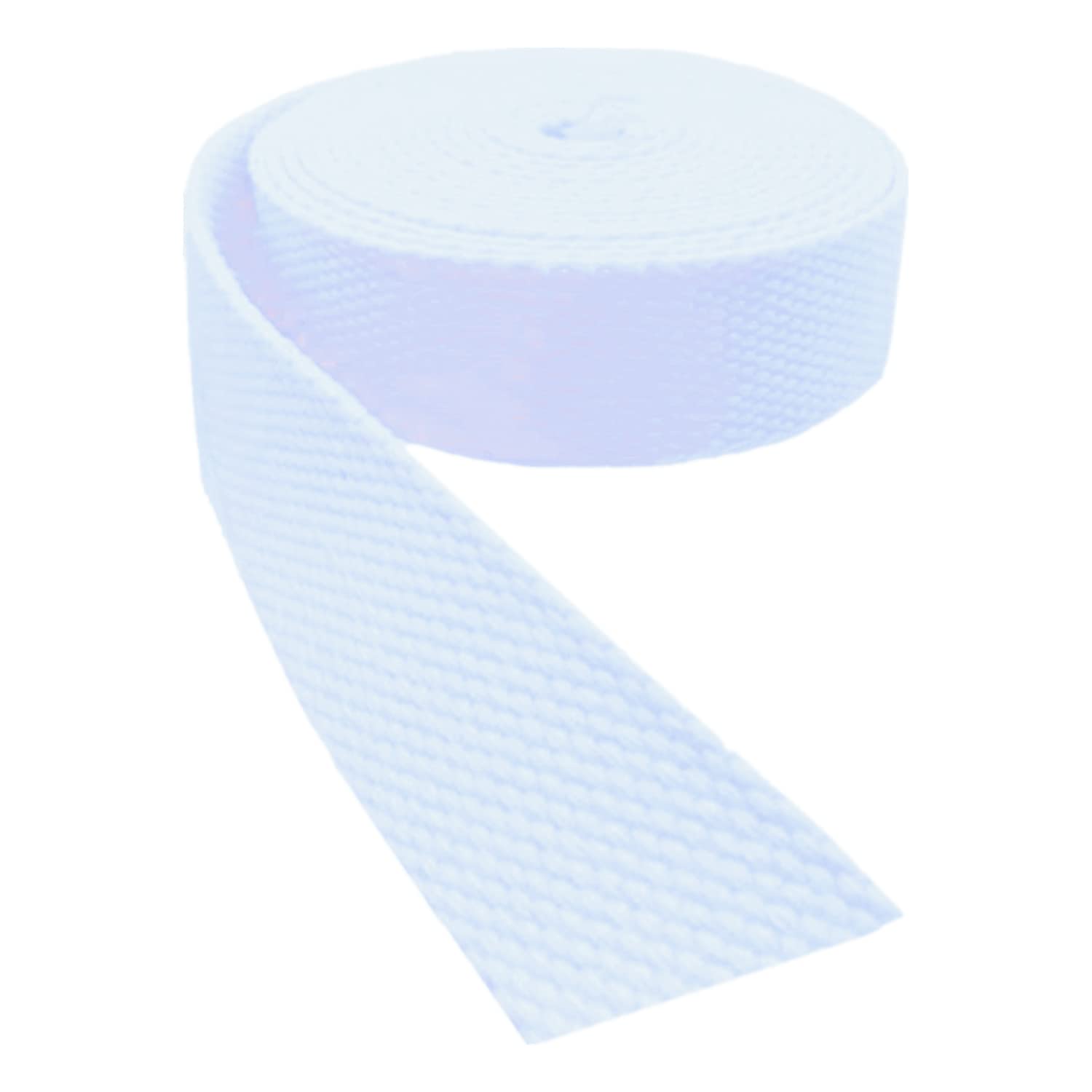 FGJsfhrDTU Webbing, Cotton Multicolor 20-50mm 9 Meters(White,25 mm)