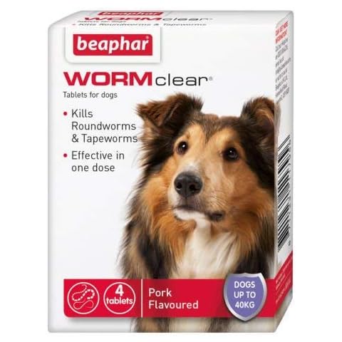 SIPW Vet Strength WORMclear Dog Puppy Worming Wormer Tablets kills Roundworm Tapeworm (4 Tablets) Cover